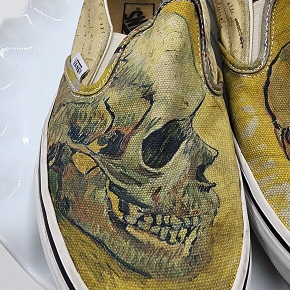 Share VANS x Vincent Van Gogh Museum Amsterdam Skulls Slip-Ons (M7"/W8.5") - Picture 9 of 10